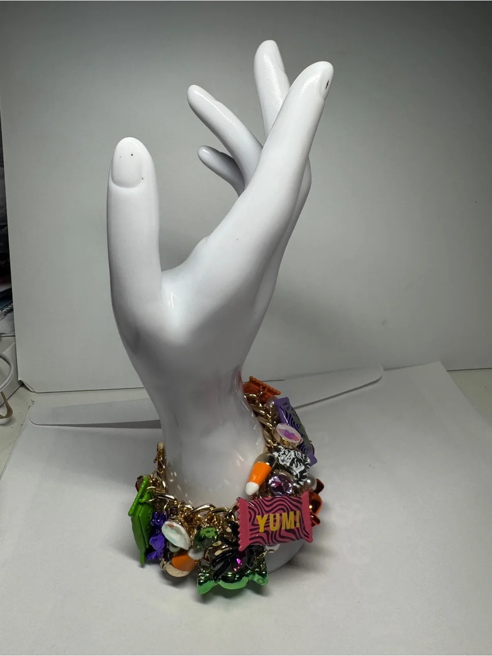 Betsey Johnson Multicolor candy  gold color Charm Bracelet